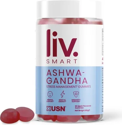 Produktbild von USN LivSMART Ashwagandha, 60 Gummibärchen