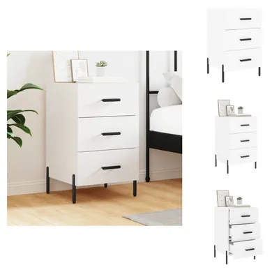Produktbild von vidaXL Nachttisch Weiß 40x40x66 cm Holzwerkstoff -  Nachttische