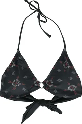 Produktbild von Black Premium by EMP Damen schwarzes Bikini Oberteil mit keltischen Motiven XXL