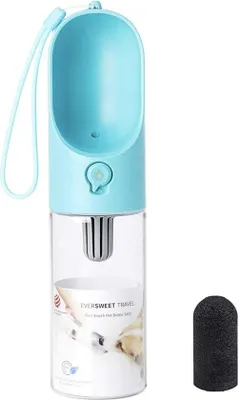 Produktbild von Outdoor-Trinkflasche für unterwegs, leckgeschützte Trinkflasche aus Kunststoff - 400 ml, blau