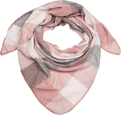 Produktbild von styleBREAKER Damen XXL Web Dreieck Schal mit buntem Karo Muster, Dreiecktuch Kariert, Winter Schal warm weich, Tuch 01020050