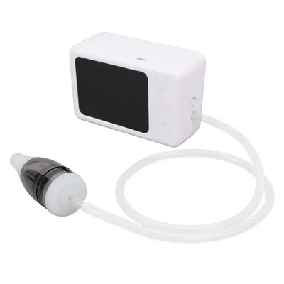 Produktbild von Elektrischer Nasensauger Baby, LCD Display, 5 Saugstufen, leise & wiederaufladbar USB-C, abnehmbar & waschbar, 3 Silikonaufsätze Neugeborene