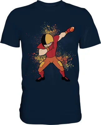Produktbild von Dabbing American Football Spieler T-Shirt – Navy / 4XL