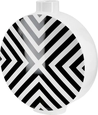 Produktbild von Gilde Deckelvase, rund, "Chevron", graphisch, Keramik, schwarz, weiß, VE 1, L. 7,5 cm, B. 29,5 cm, H. 33 cm Höhe: 33.00 cm Breite: 29.50 cm Tiefe: 7.50cm 32626