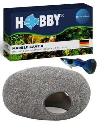 Produktbild von Hobby Aquaristik Marble Cave 8 I 20 x 11 x 14,5 cm I Brut- und Versteckhöhle für
