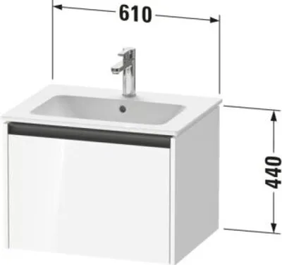 Produktbild von Duravit K25062055550000 Ketho2 WTU WH 610x480x440 Az 1 Ei