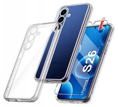 Immagine prodotto di Custodia trasparente per Samsung S26 CUSTODIA RINFORZATA TRASPARENTE 2 MM + vetro 9H