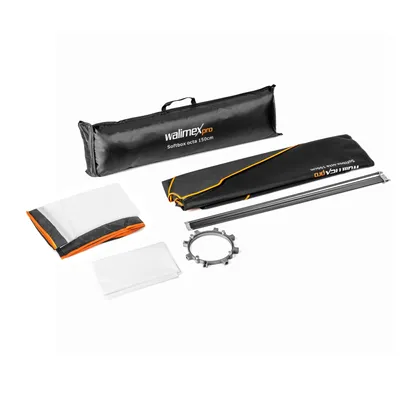 Obrázek produktu pro Walimex pro Octagon Softbox Orange Line 150, Černá, Bílá, Hliník, Bavlna, PVC, 2,5 kg, 460 mm, 1500 mm, 1500 mm