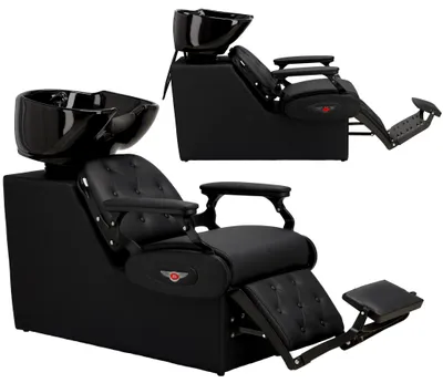 Obrázek produktu pro Kadeřnická barber mycí stanice Valentino do kadeřnického barber salonu pohyblivá mísa keramická armatura baterie sluchátka