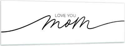 Produktbild von Bilder auf glas - Einteilig - Ich liebe dich Mama - 160x50cm - Glasbilder - Wandbilder - Bilder - zum Aufhängen bereit - Wanddekoration aus Glas - Glas Bilder - Wandbild auf Glas - GAB160x50-4794