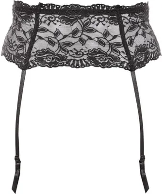 Image de Silky Porte-jarretelles femme dentelle, large LW312 (X-Large (42)) (Noir)