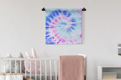 Produktbild von MuchoWow® Wandteppich Wandbehang Sommer - Krawattenfärbung - Lila 60x60 cm Tapisserie Dekoration Wandtuch - Dekorationen - Wand Decke