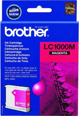 Produktbild von Brother LC1000M Tintenstrahl Tintenpatrone - Magenta - Original - 1 Pack - Tintenstrahl - 1er Pack