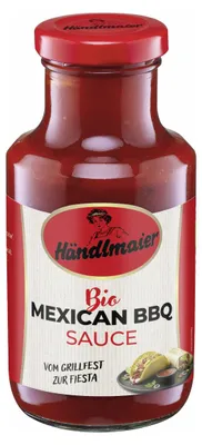 Zdjęcie produktu dla Sos BBQ meksykańskifirmy Händlmaier, zrównoważony smak, opakowanie 250 ml