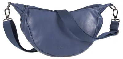 Produktbild von Handtasche Damen Leder Moonbag Tasche Umhängetasche Moon Bag Beuteltasche Crossbody Daniel Ray Portaugusta 16.1595 10 - Dunkelblau (navy) + Etui