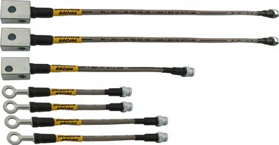 Obrázek produktu pro Pružné teflonové brzdové hadice Patrol Y61 (+4"") s ocelovým opletením