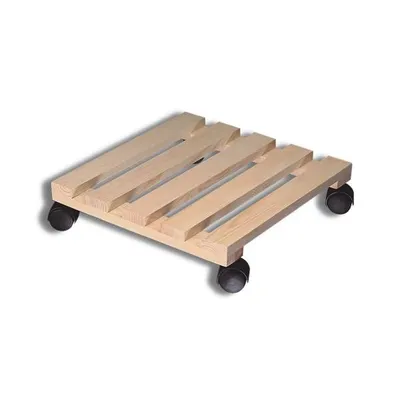 Produktbild von KESPER 69100 Pflanzenroller eckig ausem Kiefernholz / Pflanzenstand / Rollunterlage