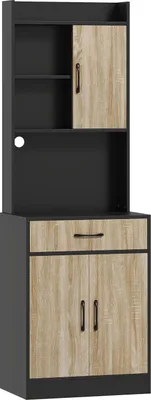 Produktbild von Küchenschrank mit Arbeitsfläche, Kabeldurchlass, Schublade, 3 Einlegeböden