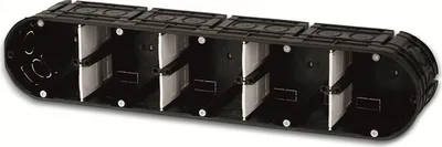 Produktbild von F-tronic Gerätedose, UP, Ø 60 mm, Höhe 63 mm, massiv, 5-fach