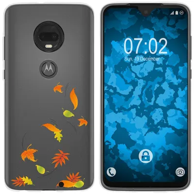 Produktbild von PhoneNatic Case kompatibel mit Motorola Moto G7 Silikon-Hülle Herbst Blätter/Leaves M1