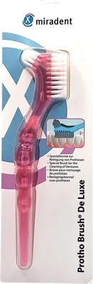 Zdjęcie produktu dla Szczoteczka do protez Miradent Protho Brush pink trans. 1 szt