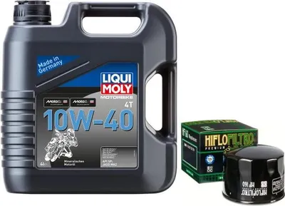 Obrázok produktu pre Súprava na údržbu pre BMW S 1000 RR K10/K46 2009, LIQUI MOLY 10W-40 4L, olejový filter