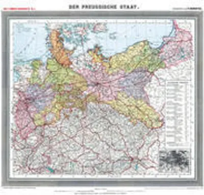 Produktbild von Historische Preussenkarte / DER PREUSSISCHE STAAT - 1905 [gerollt]