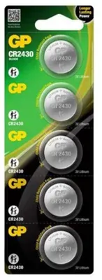 Produktbild von GP Batteries Lithium Cell CR2430, Einwegbatterie, CR2430, Lithium, 3 V, 5 Stück(e), 300 mAh