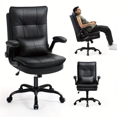Obrázok produktu pre Kancelárska stolička – Ergonomická stolička – Kancelárska stolička – Herná stolička – Počítačová stolička – Dvojvrstvové operadlo – Nastaviteľné, výklopné podrúčky – Otočná