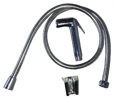 Produktbild von WC-Handbrause-Set mit Halter und Schlauch ABS verchromt