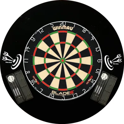 Produktbild von Steeldart Profi Set-Scheibe Blade 6 + 2 Satz Pfeile + Catchring