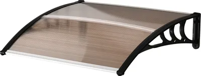 Produktbild von Outsunny Stříška na vchodové dveře 120 x 75 cm Stříška na stůl Střešní krytina Polykarbonát