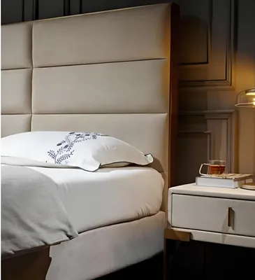 Produktbild von Bett 2x Nachttisch 3tlg. Schlafzimmer Set Design Luxus Schlafzimmer Hotel Möbel