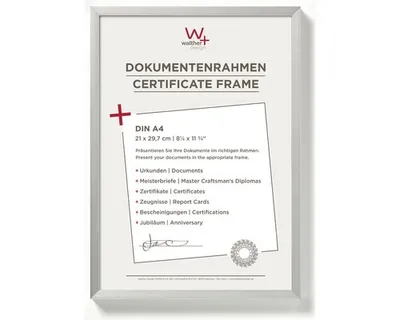 Obrázok produktu pre Walther Design Chair hliníkový rám DIN A4 21x29,7 cm strieborný prémiový profil skleneného bloku
