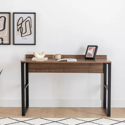 Image de Chietino - Bureau, 112x60x79h cm Noyer Marron, une Étagère