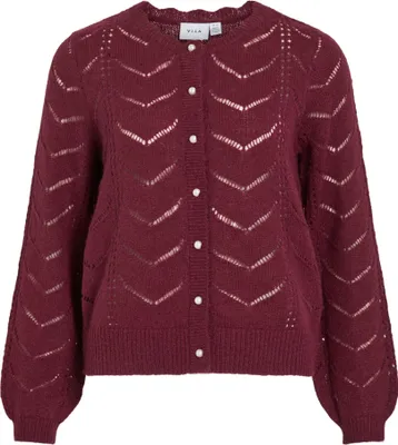 Produktbild von VILA Gestrickte Cardigan mit Zopfmuster und Zierknöpfen Größe: S