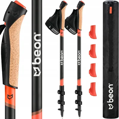Obrázok produktu pre Hokejky na nordic walking Stöcke Beon Nx4, skladacie, nastaviteľné, 61-135 cm, pohodlné, ľahké
