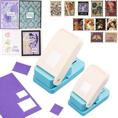 2 Papierlocher für Stempelformen, 1,5 x 1,25 Zoll & 0,8 Zoll, Bastelbedarf