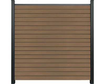 Produktbild von Zaun Hauptelement GroJa Rhombus Stecksystem ohne Pfosten 180 x 180 cm teak co-extrudiert