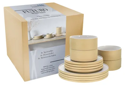 Produktbild von CreaTable, 21531, futuro Weiss, Tellerset 12-tlg, Steinzeug