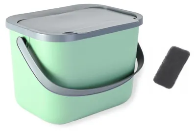 Image de Conteneur compostable pour déchets de cuisine, 6 litres, avec couvercle