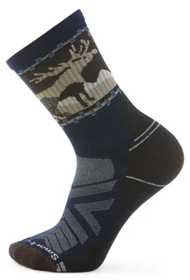 Produktbild von Smartwool Herren Light Cushion Crew Mountain Moose Wandersocken deep navy 46-49