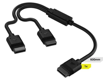 Produktbild von iCUE LINK Y-Kabel, 600mm (schwarz, 1 Stück)