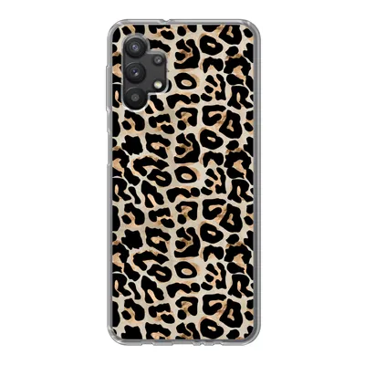 Produktbild von MuchoWow® Handyhülle Schutzhülle Hülle für Samsung Galaxy A32 5G Pantherdruck - Braun - Luxus Silikon Softcase Handy Hülle - Softcase