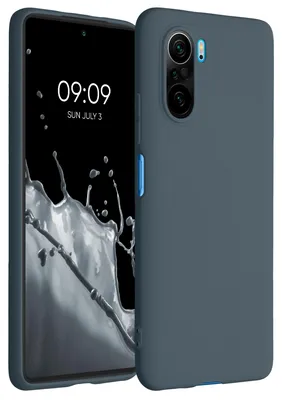 Produktbild von kwmobile Handyhülle für Xiaomi Poco F3 Hülle - TPU Case - Kabelloses Laden - Schutzhülle Cover in Dunkler Schiefer