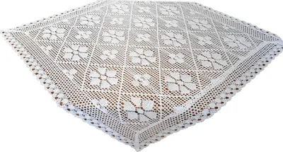Obrázok produktu pre Háčkované štvorcové obrúsky, biele, 85 x 85 mm, biela štvorcová priadza