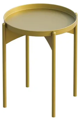Image de Table basse d'appoint en métal doré 44 x 57 x 44 cm