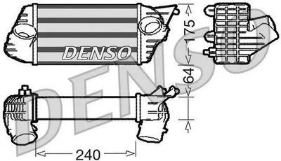 Produktbild von DENSO DIT09120 Ladeluftkühler LLK für FIAT STILO (192) Turbo Intercooler