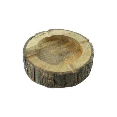 Produktbild von Holz Aschenbecher Baumstamm - Retro Aschenbecher - Zigarettenaschenbecher - Außenaschenbecher - Bar Deko.