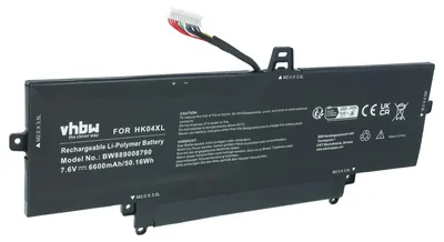 Produktbild von vhbw Akku Ersatz für HP HK04XL, L84352-005, HSTNN-IB9J, L83796-171 für Notebook (6600 mAh, 7,6 V, Li-Polymer)